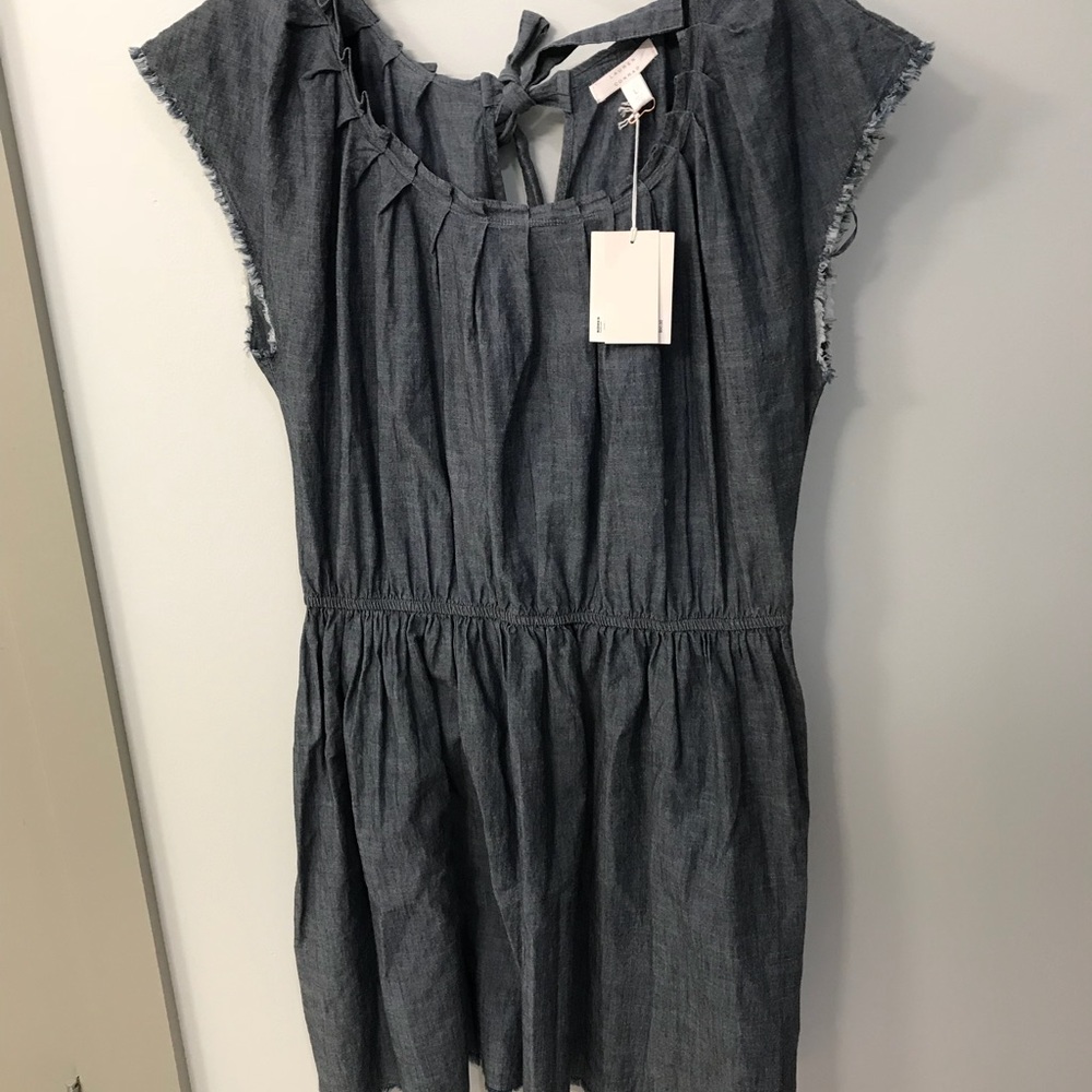 Faux denim dress